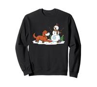 Irish Setter Snowman Christmas Tree Xmas Womens Mens Kids Sweatshirt