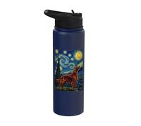 Irish Setter Starry Night - Red Setter Dad Dog Mom Bird Dog Stainless Steel Insulated Water Bottle