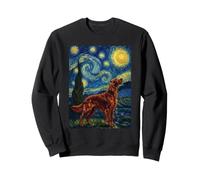Irish Setter Starry Night - Red Setter Dad Dog Mom Bird Dog Sweatshirt