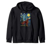 Irish Setter Starry Night - Red Setter Dad Dog Mom Bird Dog Zip Hoodie