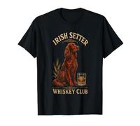 Irish Setter Whiskey Club Vintage Dog Value Graphic T-Shirt, Men, Black, L