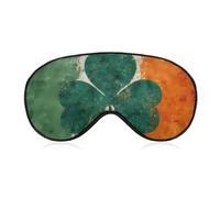 Irish Shamrock Flag Fashion Sleep Mask Funny Eye Cover | Printed Novelty Soft Blindfold Sleeping Masks Blocks Light 8" X 4"