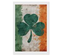 Irish Shamrock Flag Novelty Diamond Art Kits DIY Painting Diamonds Pictures Wall Decoration Decor