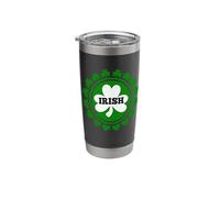 Irish Shamrock Four Leaf Clover Lucky St Patricks Day Stainless Steel Insulated Tumbler