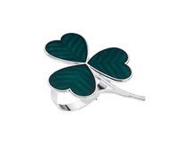 Irish Shamrock Green Enamel Scarf Ring