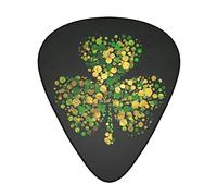 Irish Shamrock Guitar Picks Includes Thin Medium And Heavy Gauge Unique Guitar Gift For Bass Electric Acoustic Guitars Ukulele (12 Count)