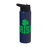 Irish Shamrock Ireland Pride Irish Green Stainless Steel Insulated Water Bottle