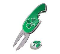 IRISH SHAMROCK PITCHMASTER DIVOT TOOL, PITCHMARK REPAIRER BY ASBRI GOLF
