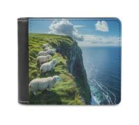 Irish Sheep Funny Men's Wallets Slim Front Pockets Bifold Wallet with ID Credit Card Holder