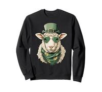 Irish Sheep with Hearts Sunglasses Shamrocks St Patricks Day Sweatshirt