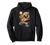 Irish Soft Coated Wheaten Terrier Howling To The Moon Pullover Hoodie