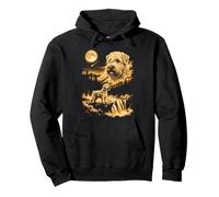 Irish Soft Coated Wheaten Terrier Howling To The Moon Pullover Hoodie
