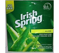 Irish Spring Aloe Deodorant Soap 20 x 104.8g Bath Size Bars (2.1 kg)