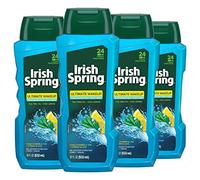 Irish Spring Ultimate Wake Up Tea Tree Face & Body Wash for Men, Moisturising Body Wash Washes Away Bacteria - 18 Fluid Ounce, 4 Pack