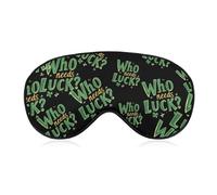 Irish St Day Partick Who Needs Luck Blackout Sleep Mask for Side Sleeper Soft Covers for Travel Essentials Nap