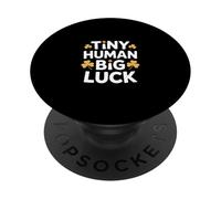 Irish St Patricks Tiny Human Big Luck Clover PopSockets Adhesive PopGrip