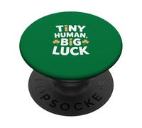Irish St Patricks Tiny Human Big Luck Clover PopSockets Adhesive PopGrip