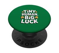 Irish St Patricks Tiny Human Big Luck Clover PopSockets Adhesive PopGrip