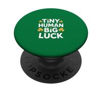 Irish St Patricks Tiny Human Big Luck Clover PopSockets Adhesive PopGrip