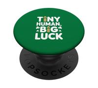 Irish St Patricks Tiny Human Big Luck Clover PopSockets Adhesive PopGrip