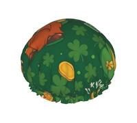 Irish-Style Luck Shamrock Leprechaun Gold Coins Bath Cap