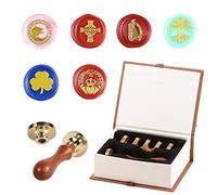 Irish Symbols Wax Seal Stamp Set Wax Stamp Irish Gift Box Set Pirate Personalized Pattern Stamps for Celtic Lovers/DIY Project
