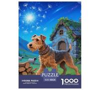 Irish Terrier 1000 Piece Jigsaw Puzzle Educational Games Classic Pet Dog Jigsaw Puzzle Unique Challenge Game for Adults And Kids 38x26cm/1000pcs