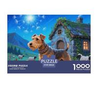 Irish Terrier 1000 Piece Jigsaw Puzzle Educational Games Classic Pet Dog Jigsaw Puzzles Puzzle Game for Adults And Kids 38x26cm/1000pcs