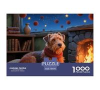 Irish Terrier 1000 Piece Jigsaw Puzzles Fun Challenging Modern Pet Dog Classic Educational Games Beautiful Decoration for Adults And Kids Age 70x50cm/1000pcs