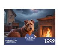Irish Terrier 1000 Piece Jigsaw Puzzles Fun Challenging Modern Pet Dog Educational Game for The Whole Gifts for Women Men 38x26cm/1000pcs