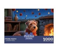 Irish Terrier 1000 Piece Jigsaw Puzzles Fun Challenging Modern Pet Dog for Family Activity Game Beautiful Decoration for Adults And Kids Age 38x26cm/1000pcs