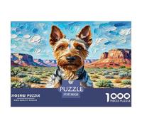 Irish Terrier 1000 Pieces Small Animal Dogs Jigsaw Puzzles with Paper Art Perfect for Relaxation for Adults And Kids Age 12 Years Up Stunning Puzzle 38x26cm/1000pcs
