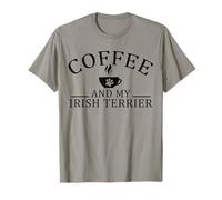 Irish Terrier Dog and Coffee T-Shirt