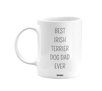 Irish Terrier Dog Dad Mug, Gift for Fathers Day, Birthday, Celebrations, Gifts or Presents for Men, Male, him, Birthday, Christmas, White Coffee Mugs Cups - wm-006c_282