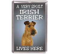 Irish Terrier Dog Fridge Magnet "A Very Spoilt Irish Terrier Lives HERE"