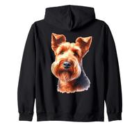 Irish Terrier Dog Portrait Zip Hoodie