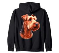 Irish Terrier Dog Portrait Zip Hoodie