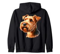 Irish Terrier Dog Portrait Zip Hoodie