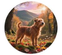 Irish Terrier Wholesome 1000-Piece Round Puzzle with Pet Dog, Ideal for Drawing Room Displays And Leisure Time 1000pcs (67.5x67.5cm)