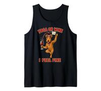 Irish Terrier Yoga or Wine I Feel Fine - DIGOR Funny Tank Top