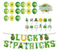 Irish Theme Paper Party Decoration Set Event Planning Supplies Party Accessories Banners And Cake Toppers With Balloons