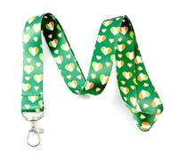 Irish Themed Lanyard Key Chain Id Badge Holder (Heart)
