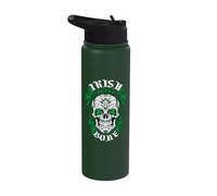 Irish to The Bone Cool Skeleton Paddy Saint Patrick's Day Stainless Steel Insulated Water Bottle