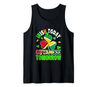 Irish Today Guyanese Tomorrow St. Patrick's Day Shamrocks Tank Top