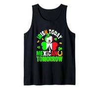 Irish Today Mexican Tomorrow St. Patrick's Day Shamrocks Tank Top