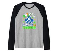 Irish Today Scottish Tomorrow St. Patrick's Day Shamrocks Raglan Baseball Tee