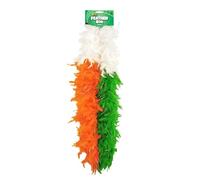 Irish Tricolour Feather Boa with Tinsel (150cm) - St. Patrick’s Day Green, White & Orange Fancy Dress Accessory - Irish Party Outfit Decoration