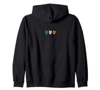 Irish Triple Harp s Medieval Celtic s Emblem of Ireland Zip Hoodie