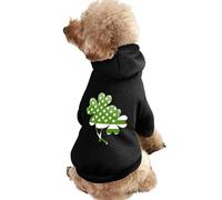 Irish U.S.A Flag Clovers Printed Dog Hoodie Breathable Soft Cat Sweatshirt for Small Medium Large 2XL