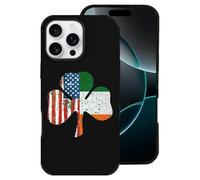 Irish U.S.A Flag Shamrock Mobile Phone Basic Cases Compatible with iPhone 16/16 Plus/16 Pro/16 Pro Max Leather Anti-Scratch Covers